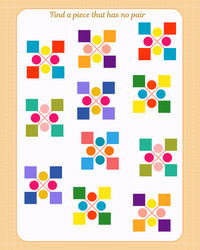 Logic game for children find which vector