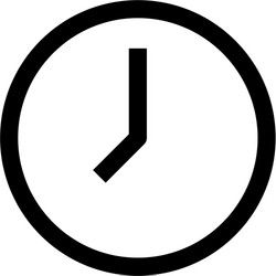 Time icon design 8 am clock symbol simple clean vector