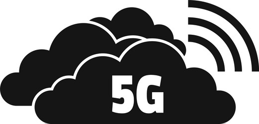 5g cloud technology icon simple style vector