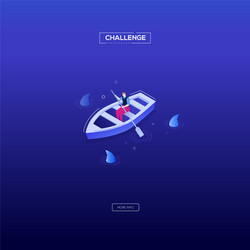 Challenge concept - modern isometric web vector