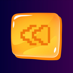 player control glossy ui button with pixelated vector image