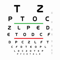 Snellen eye chart Royalty Free Vector Image - VectorStock