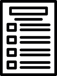 task list linear style icon design vector image
