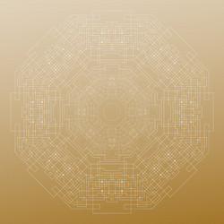abstract round technology pattern isolated vector image