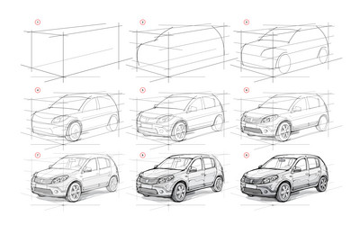 page shows how to learn draw from life vector image