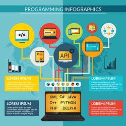 programming infographics set vector image