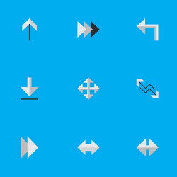 Set of simple cursor icons vector