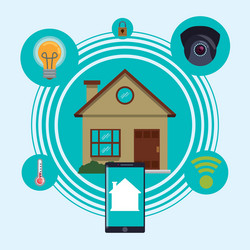 Smart house design Royalty Free Vector Image - VectorStock