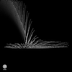 Techno abstract background with dots vector
