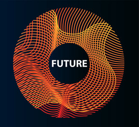 abstract cyberpunk background with neon wave forms vector image