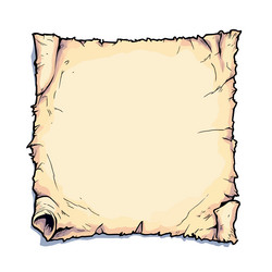 ai-generated old worn rolled up paper scroll with vector image