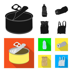 isolated object of dump and sort icon collection vector image