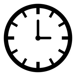 Clock icon set isolated on white background Vector Image