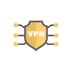 secure vpn connection showing data encryption vector image