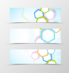 Set of header banner dynamic design vector