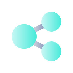 share flat gradient color ui icon vector image