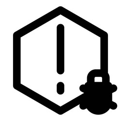 virus alert indicator in computer vector image