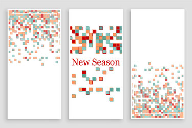 abstract various colorful header set collection vector image