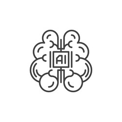 Artificial Intelligence Ai Icon Brain Concept Vector Image Artificial Intelligence Ai Icon Brain Concept Vector Image