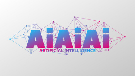 artificial intelligence network pattern vector image