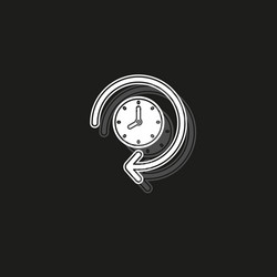 Clock 24 hours icon time vector