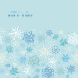 falling snow horizontal frame seamless pattern vector