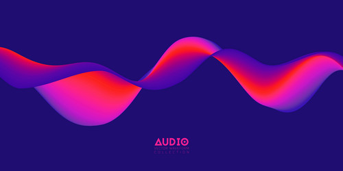 gradient sound wave abstract background colorful vector image