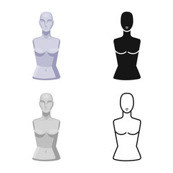 Isolated object dummy and torso icon web vector