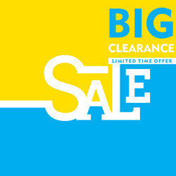 Big clearance sale banner or poster design vector