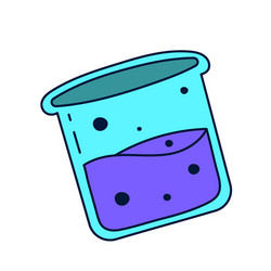 Bottle sample design objects science elements vector