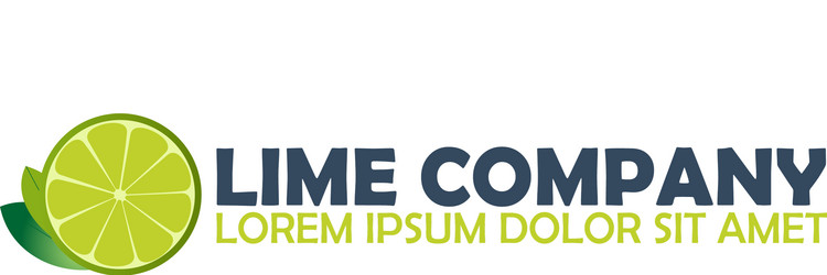 Lime logo company citrus Royalty Free Vector Image