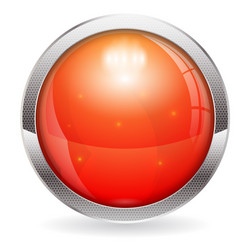 Red Alarm Button - 3D vector image