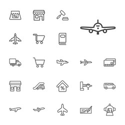 22 commercial icons vector