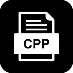 cpp file document icon vector