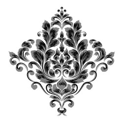 damask element isolated central vector