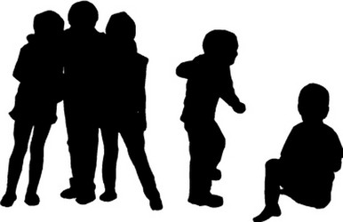 Silhouettes of People Vector Image