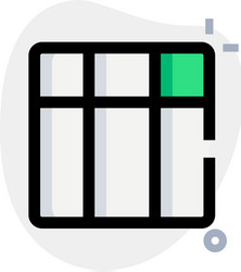 top rows followed vertical columns in table vector image