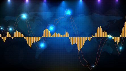 abstract background of macd indicator technical vector