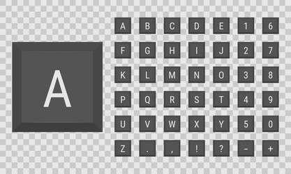 alphanumeric and symbol keypad layout vector image