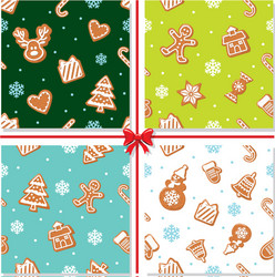Chocolate cookies pattern cartoon seamless Vector Image