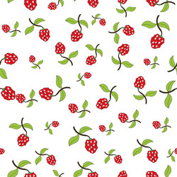 seamless red and white dots roses repeat pattern vector image