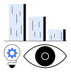 visualizing data insights with eye symbol vector image