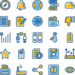 web and user interface icons 6 vector image
