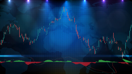 Abstract background of macd indicator technical vector