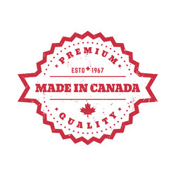 Canadian Badge - Made in Canada Vector Image