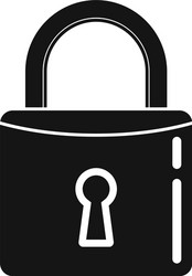 Home padlock icon simple style vector