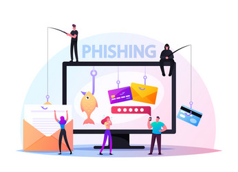 Phishing Attack: Hacker Data Theft vector image