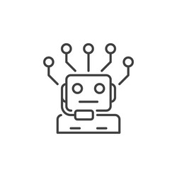 ai robot chatbot artificial intelligence vector image