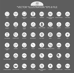 Artistic grey icon set eps file vector