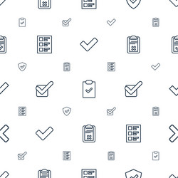 checkmark icons pattern seamless white background vector